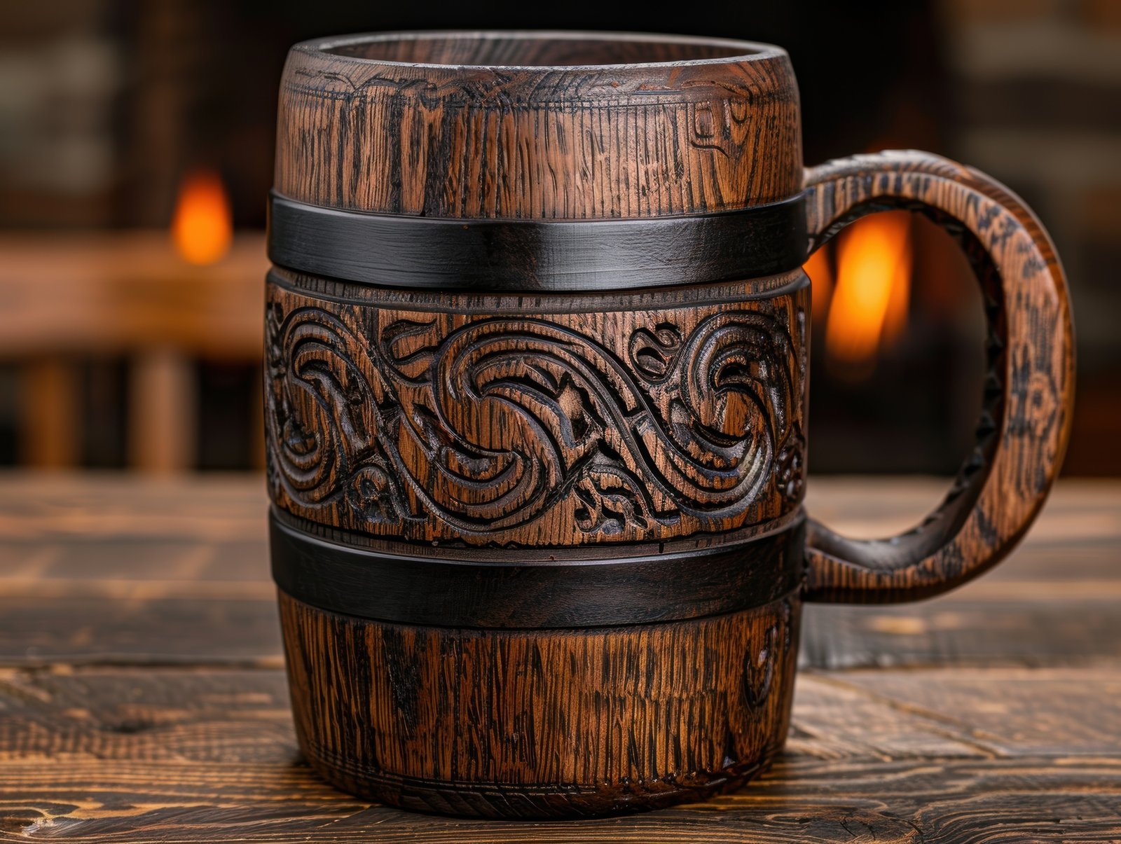 Tapped & Hammered Wood Mug